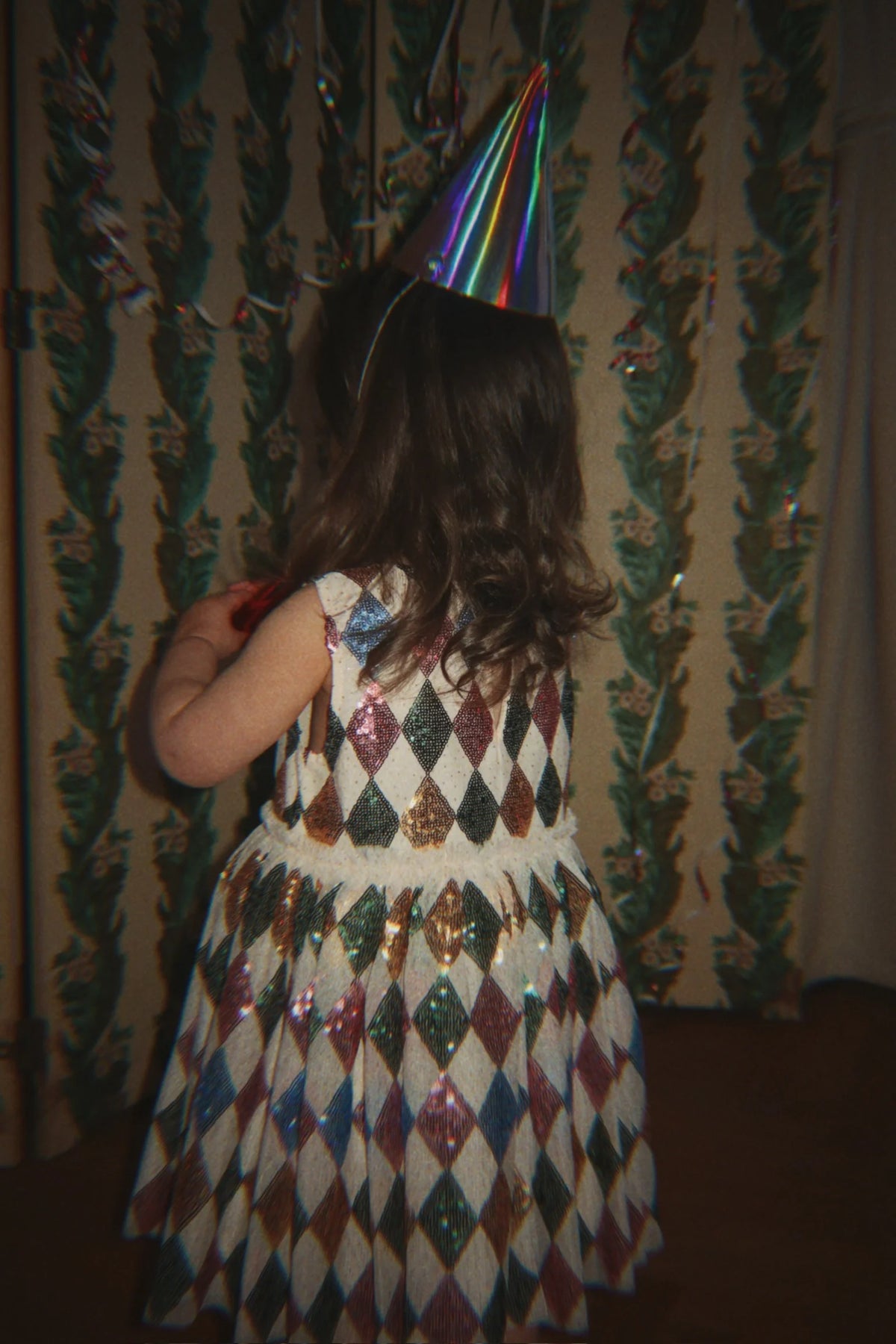Konges Slojd - Yvonne Harlekin Kleid mit Glitzer