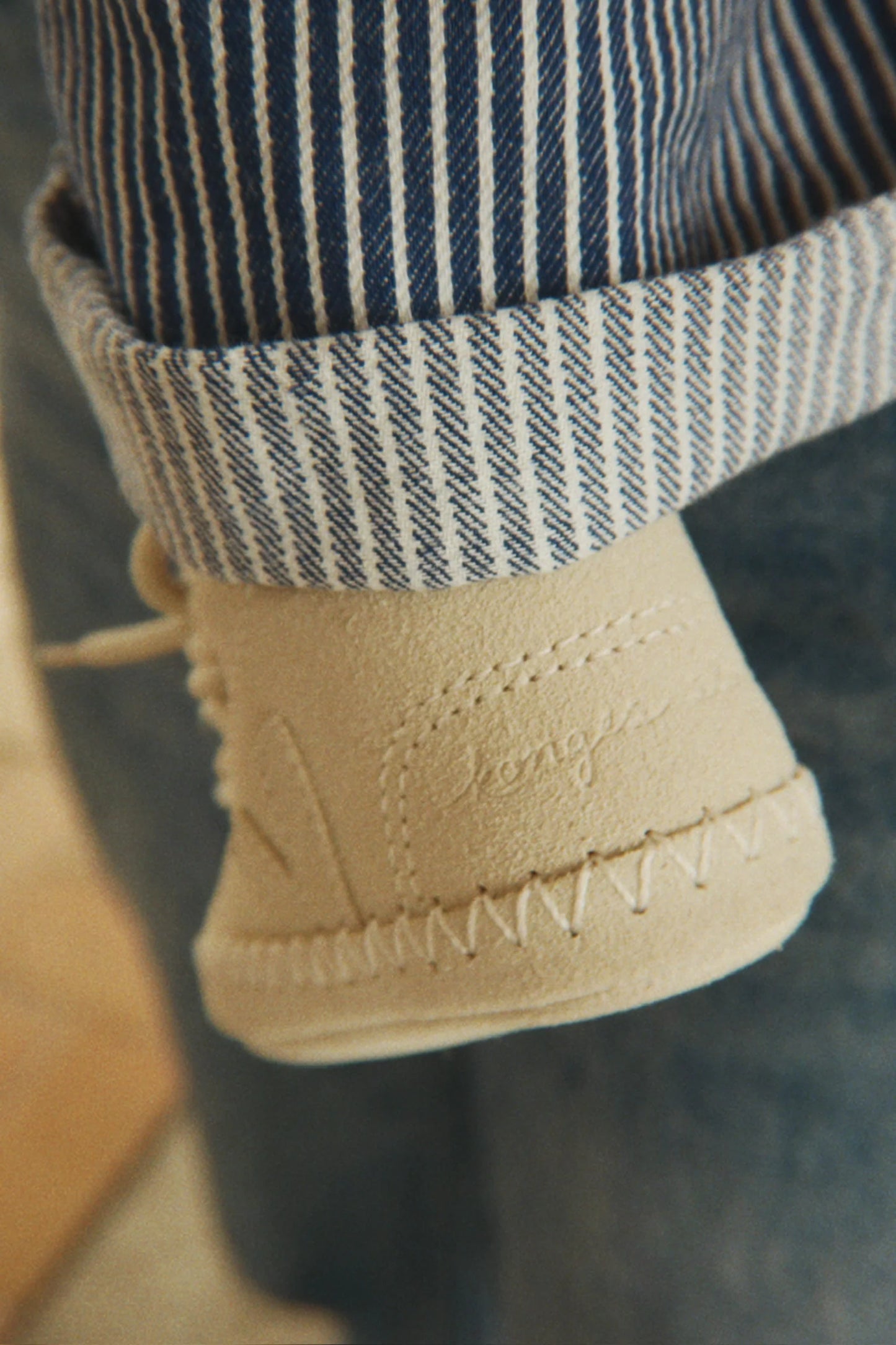 Konges Slojd - Veja x Konges Babyschuh in Beige mit Zitrone