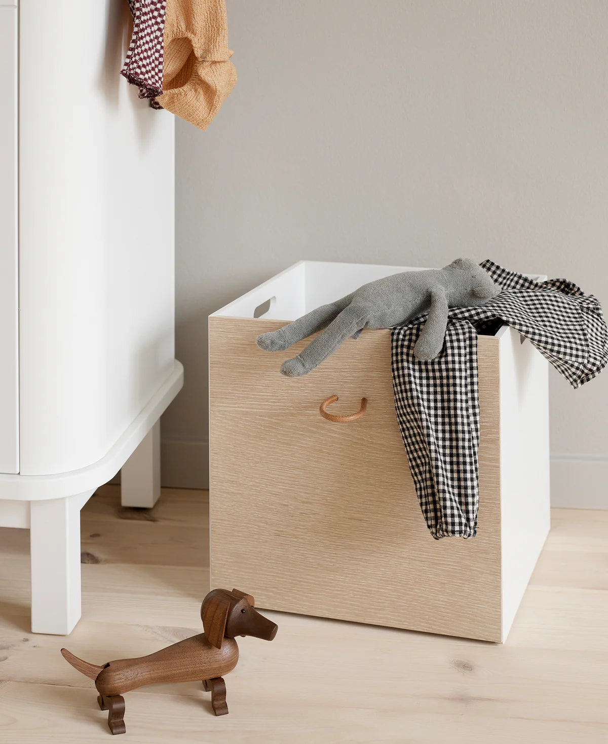 Oliver Furniture - Kisten für Wood Regal in weiss & eiche 2 er Set