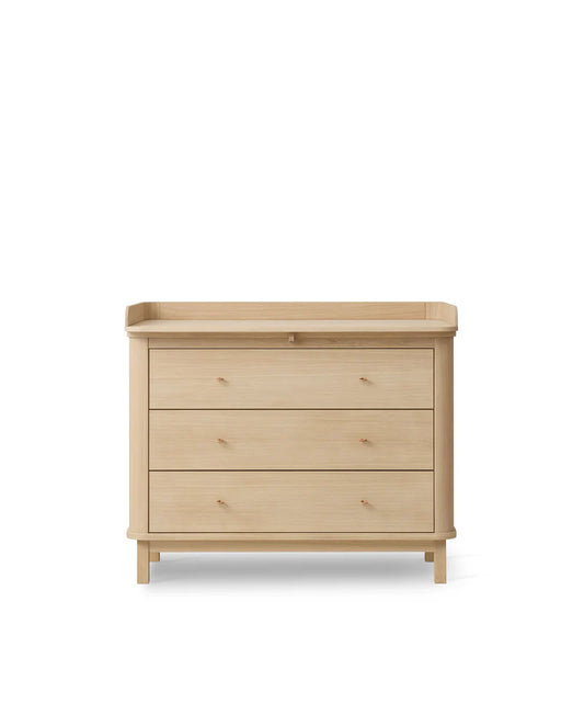 Oliver Furniture Wood Wickelkommode inkl. Wickelausatz, Groß in komplett Eiche