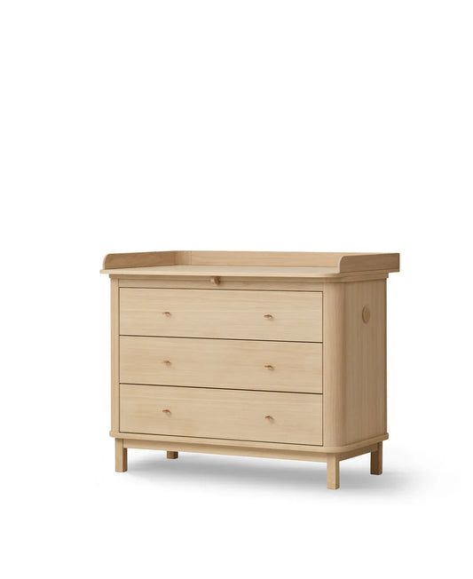 Oliver Furniture Wood Wickelkommode inkl. Wickelausatz, Groß in komplett Eiche