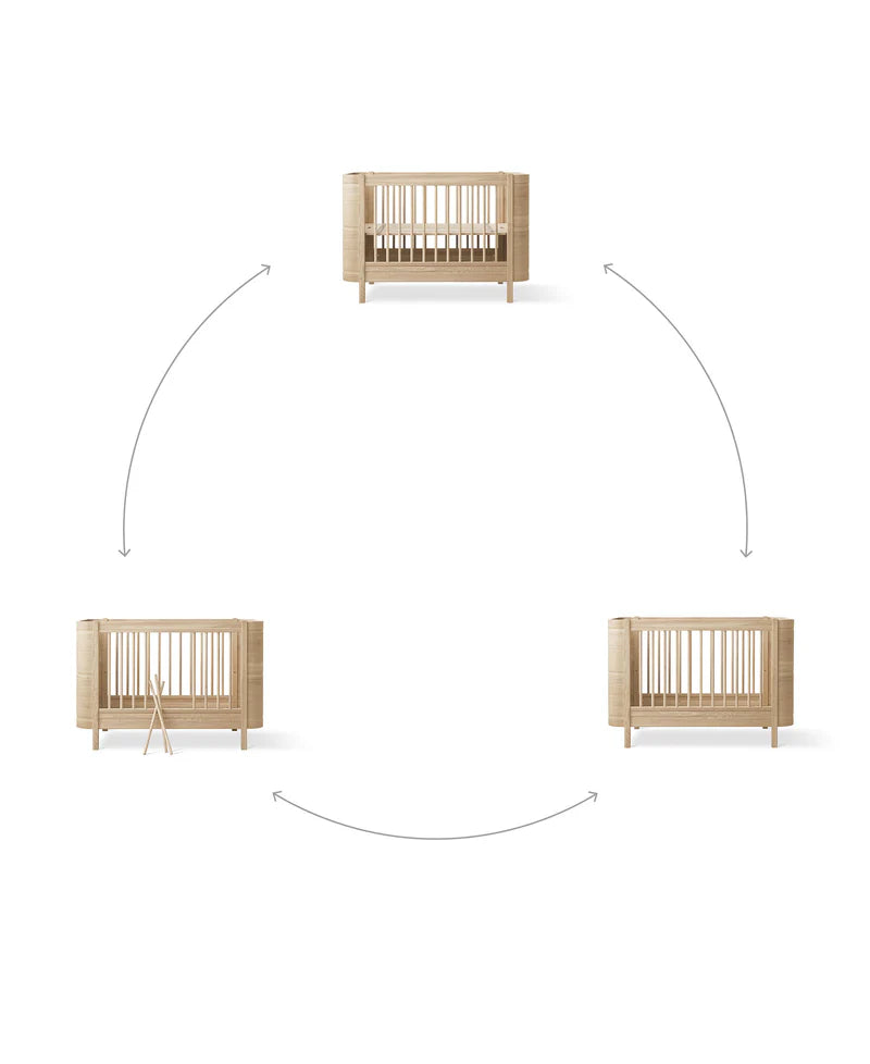 Oliver Furniture - Wood Mini Babybett in Eiche