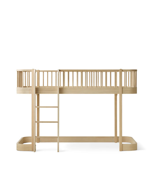 Oliver Furniture - Wood Original Halbhohes Bett in Eiche 90 x200