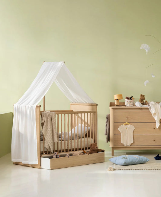 Oliver Furniture - Camp Novel Betthimmel für Babybett, transparent weiß