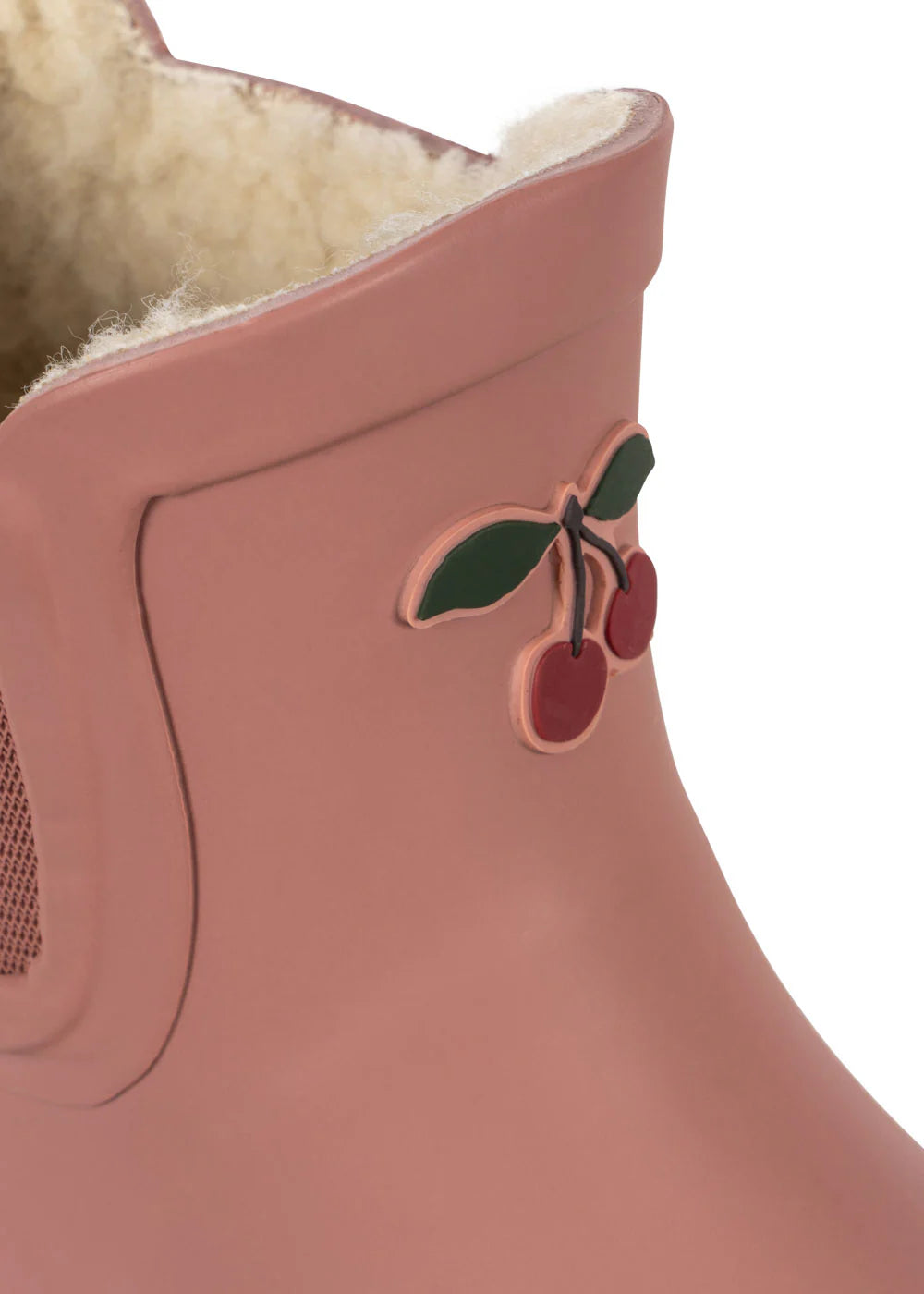 Konges -Rai gefütterte Gummistiefel  in Rosa mit Kirsche