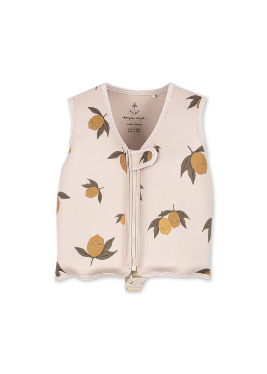 Konges Slojd  - Ellis Swimmweste beige mit Zironen