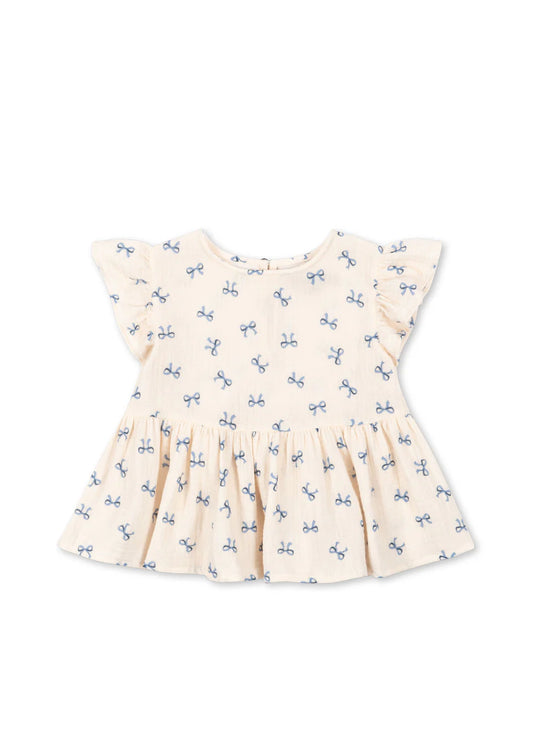 Konges Sløjd - Coco Bluse aus 100 % Musselin mit Schleifen
