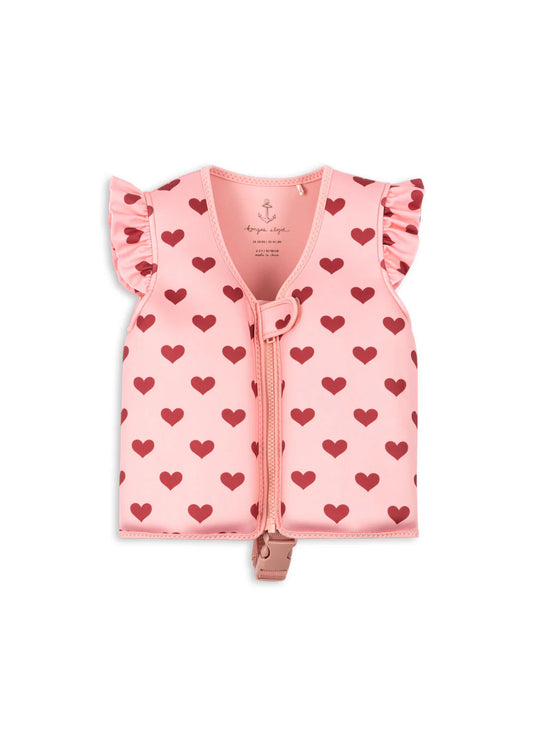 Konges Slojd  - Avery Swimmweste Rosa mit Herzen