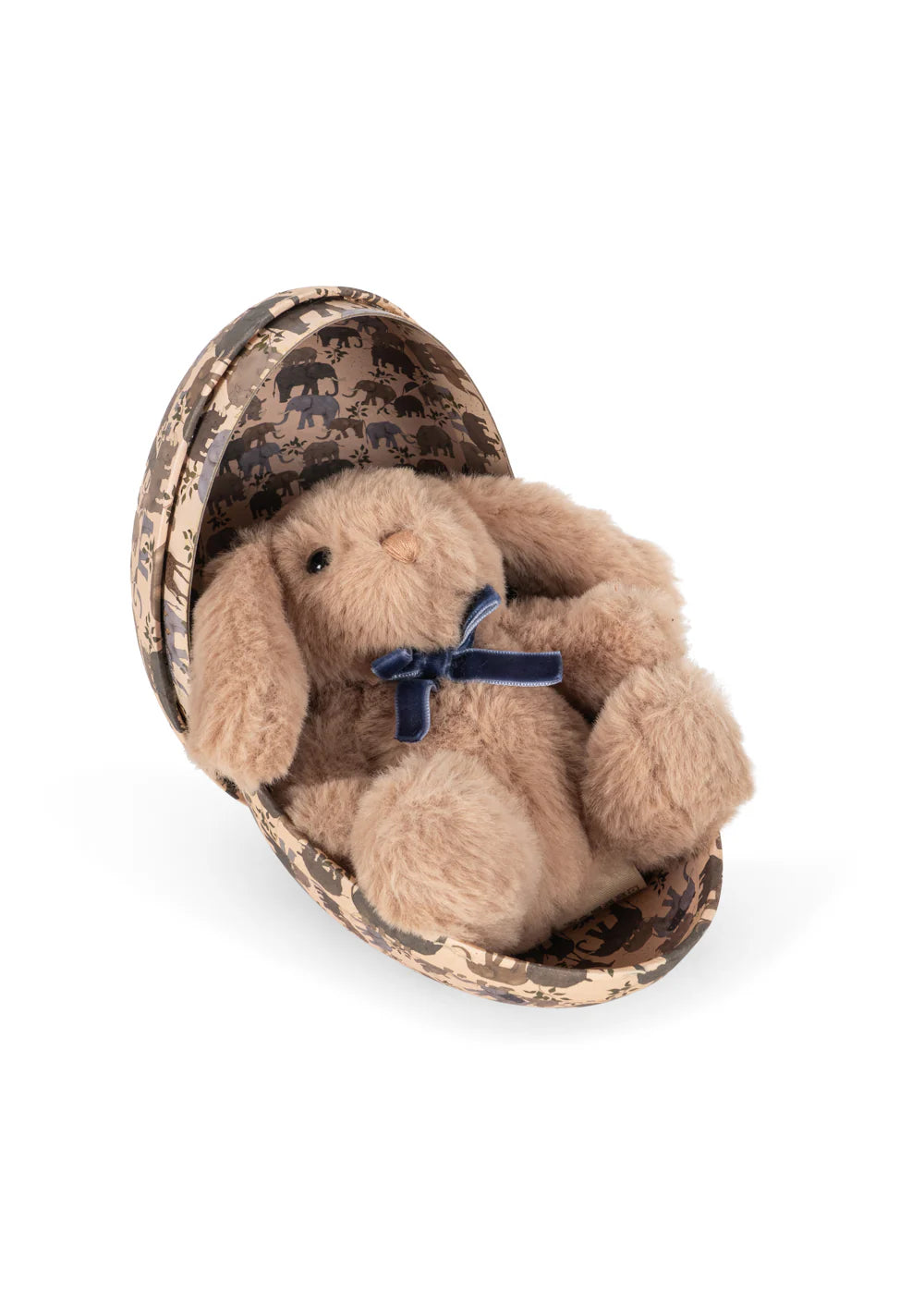 Konges Slojd - Osterei mit Kschel Bunny  in Braun & Schleife