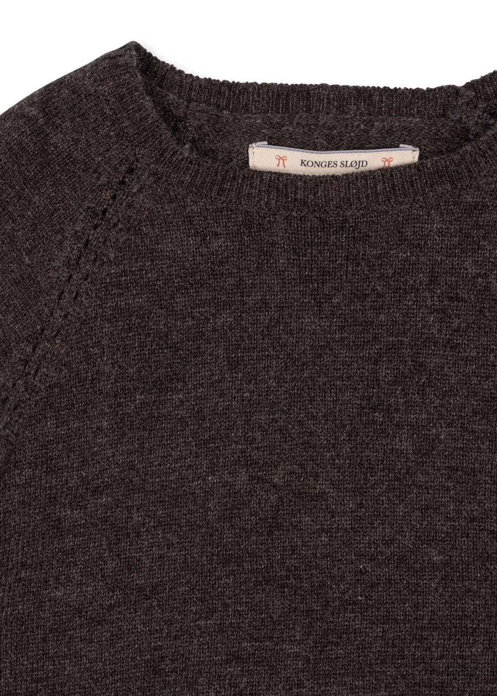 Konges Sløjd - Cathy Pullover mit Rüschen in braun aus Kaschmir Wolle