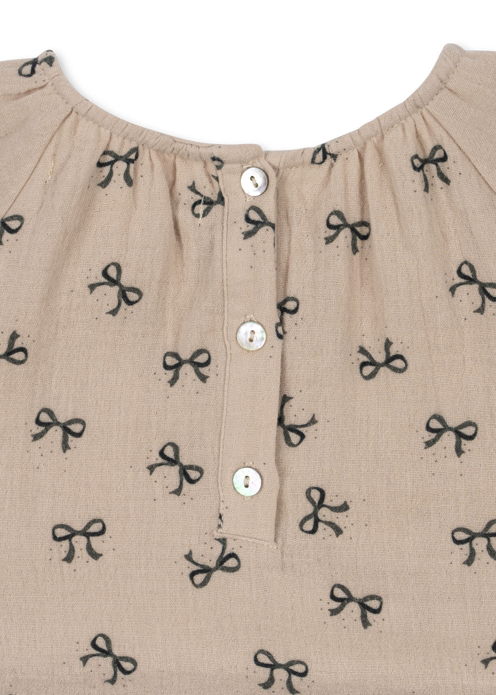 Konges Sløjd- Coco Kleid aus 100 % Biobaumwolle Bow Magnet