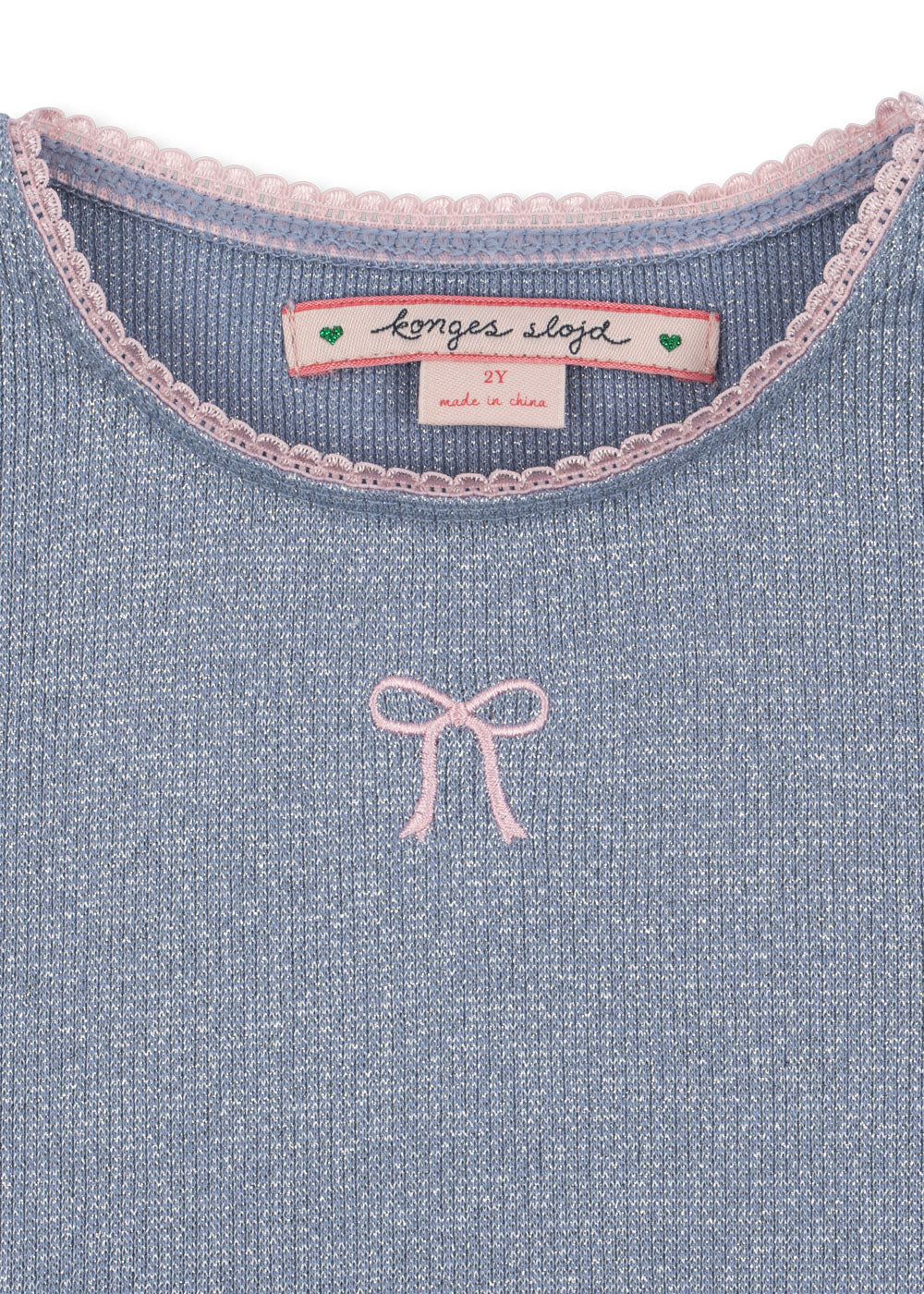 Konges Sløjd - Rolli Kleid Glitzer in Hellblau