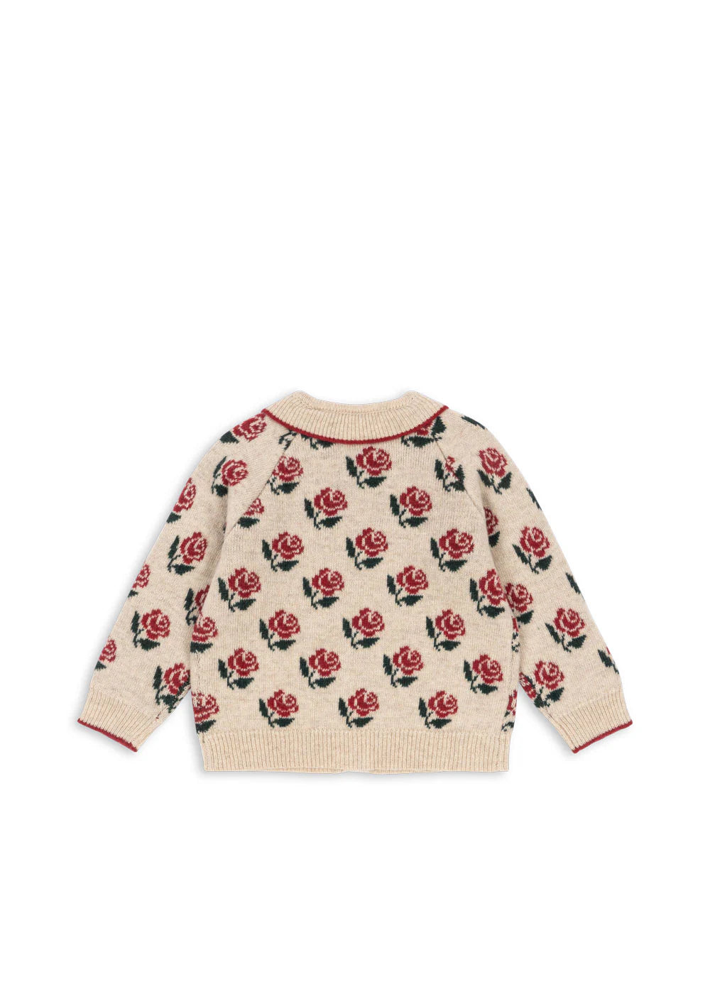 Konges Sløjd - Belou Strickjacke in Beige mit Rosen