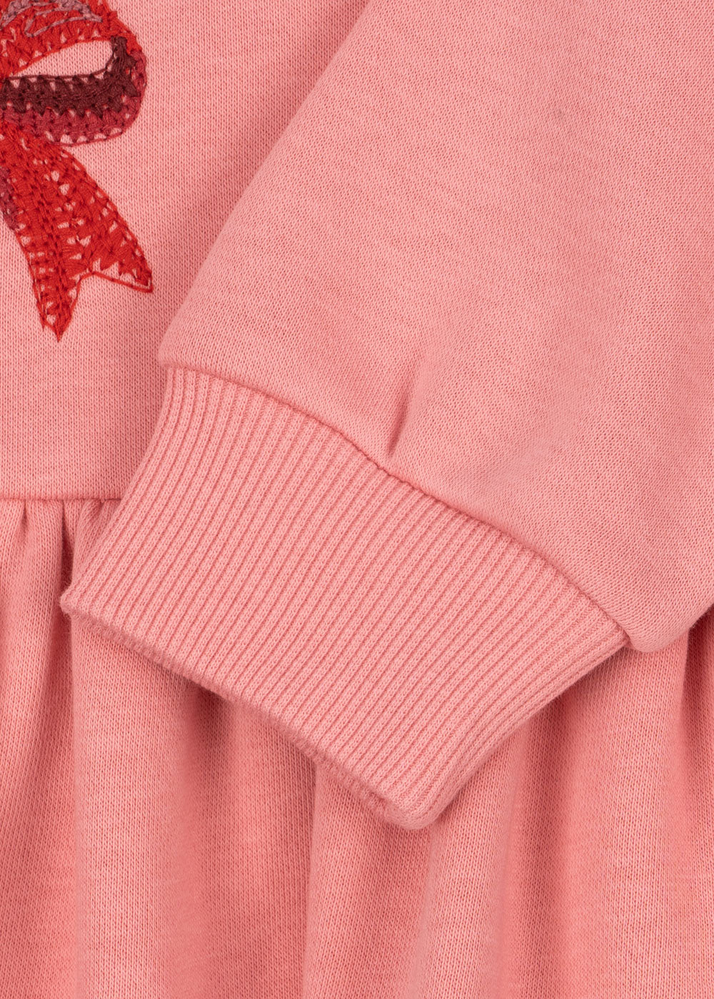 Konges Sløjd - Lou Sweatshirt Kleid in Rosa Bow Strawberry Ice