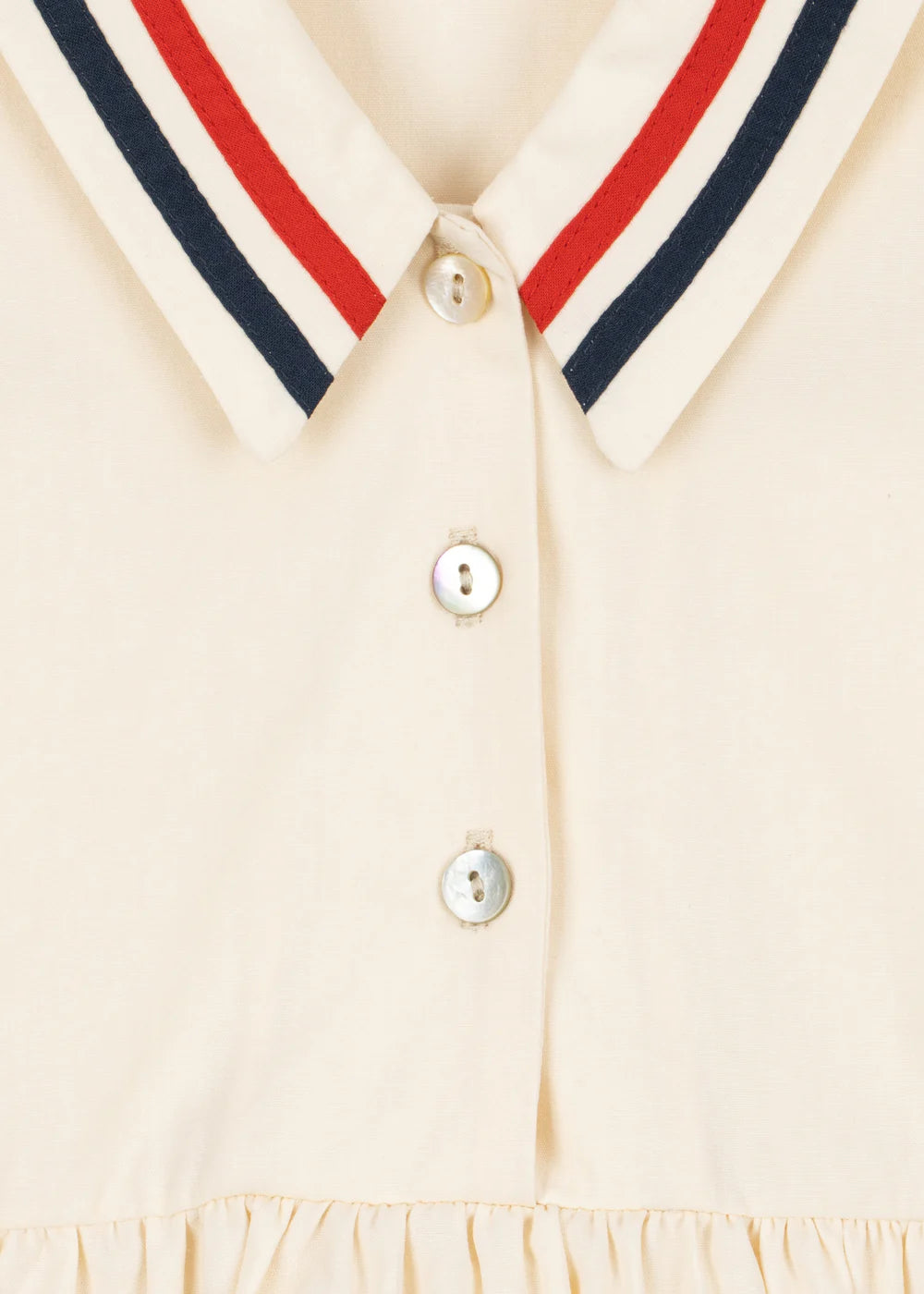 Konges Sløjd - Allie Matrosenkleid in Creme weiss blau / rot