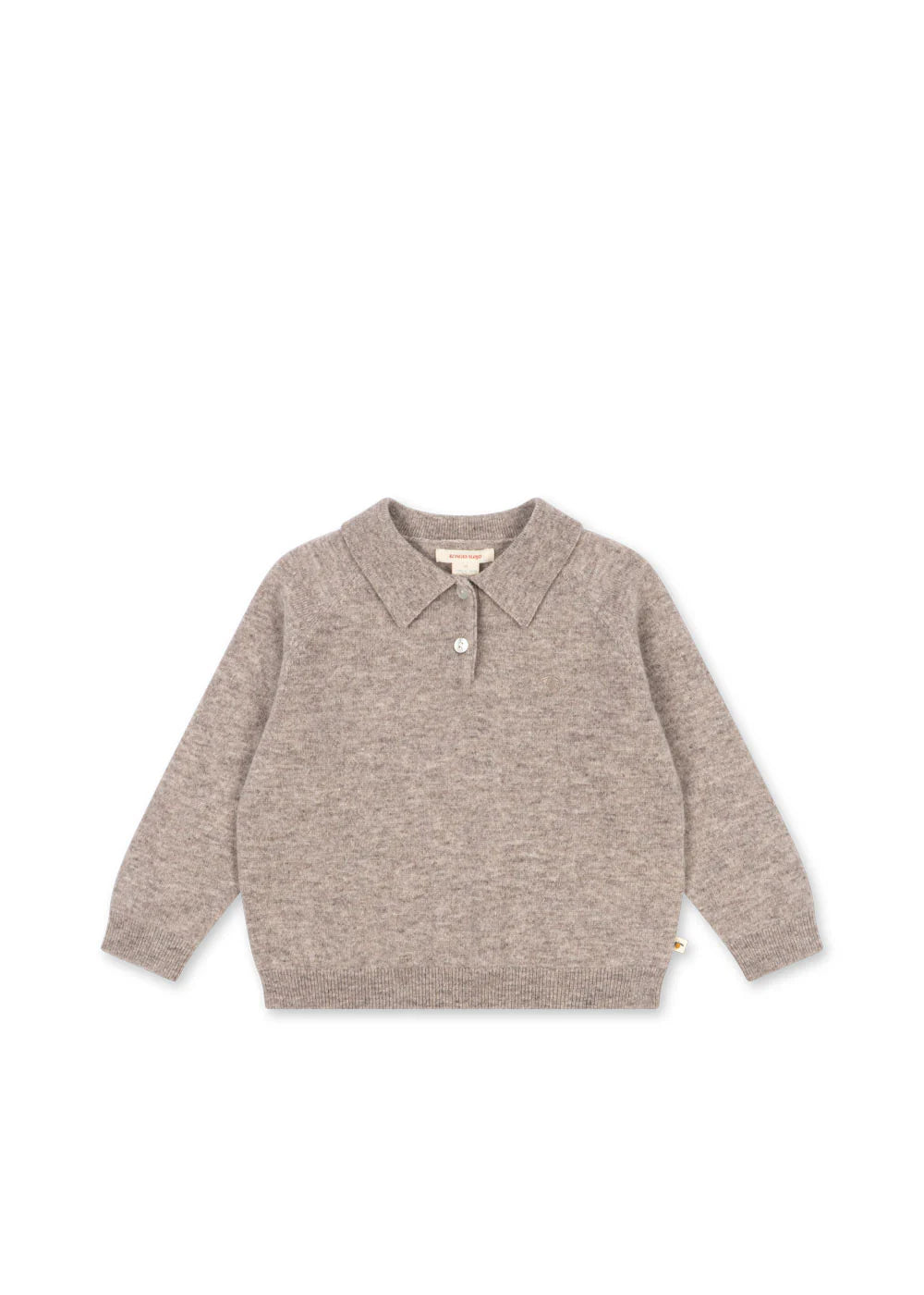 Konges - Polo in Beige mit Stickerei aus 100 % leichter Wolle