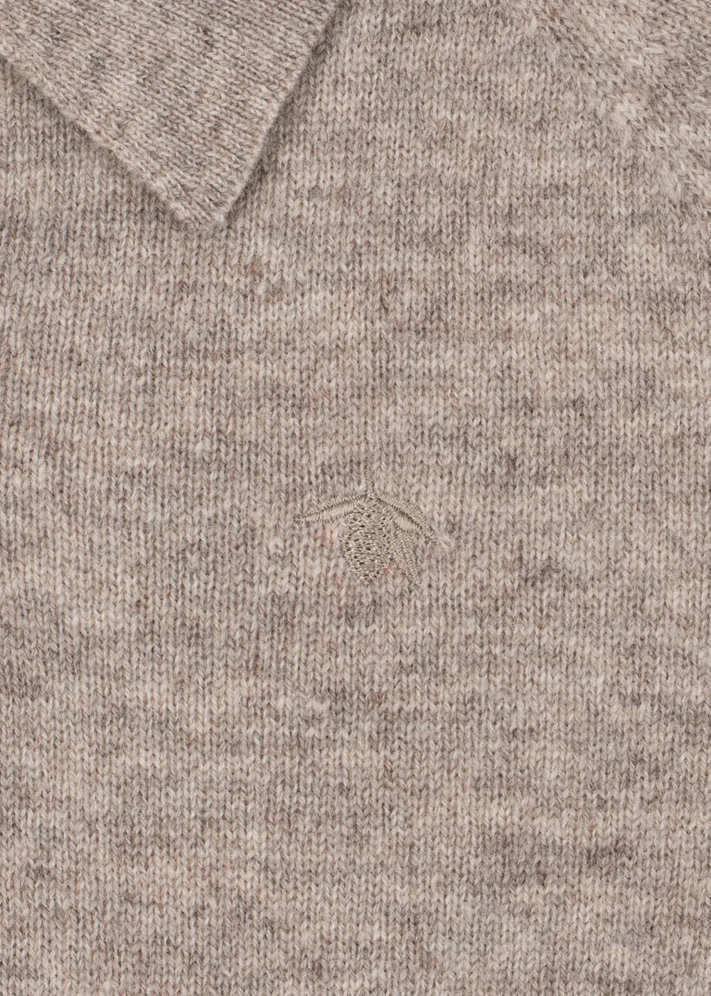Konges - Polo in Beige mit Stickerei aus 100 % leichter Wolle