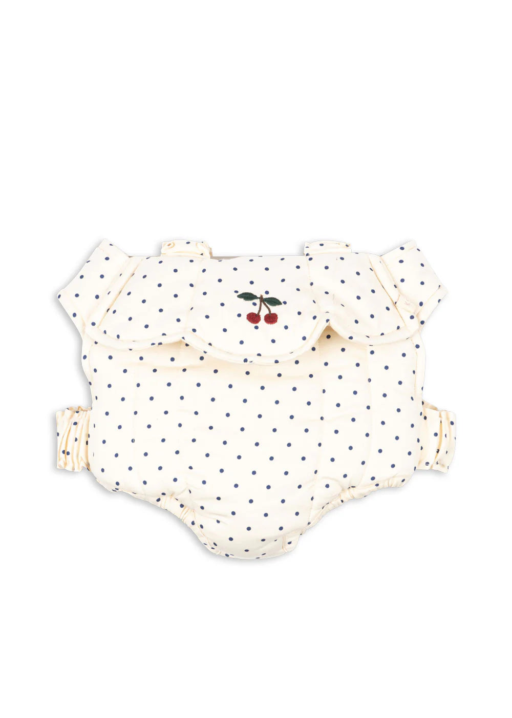 Konges Sløjd - Puppentrage in creme weiss mit blauen Punkten