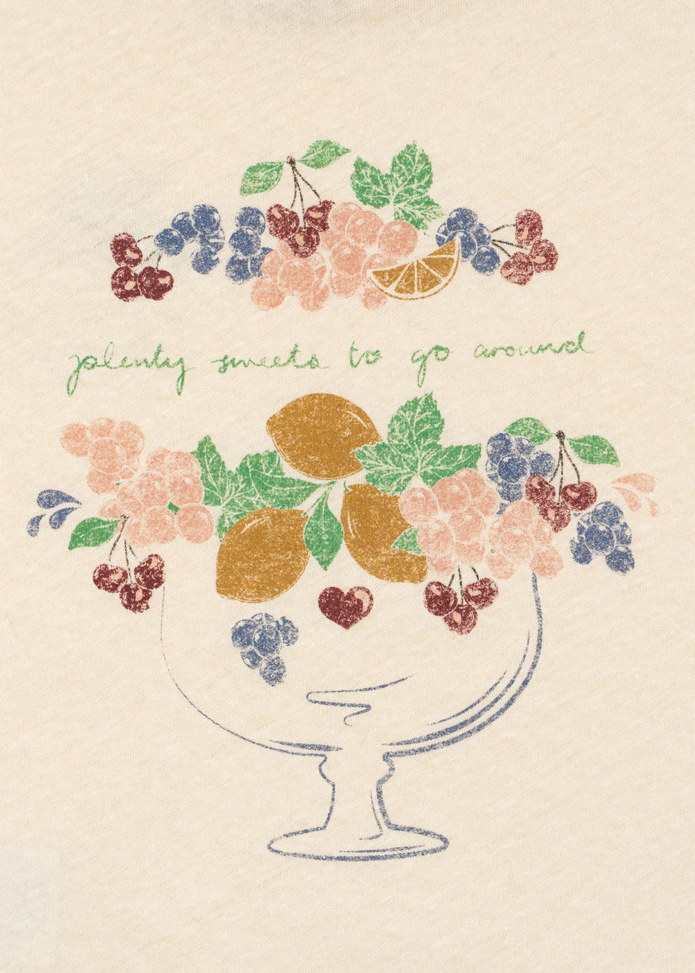 Konges Sløjd -Era Shirt Kurzarm in Weiss mit Print aus 100 % Biobaumwolle