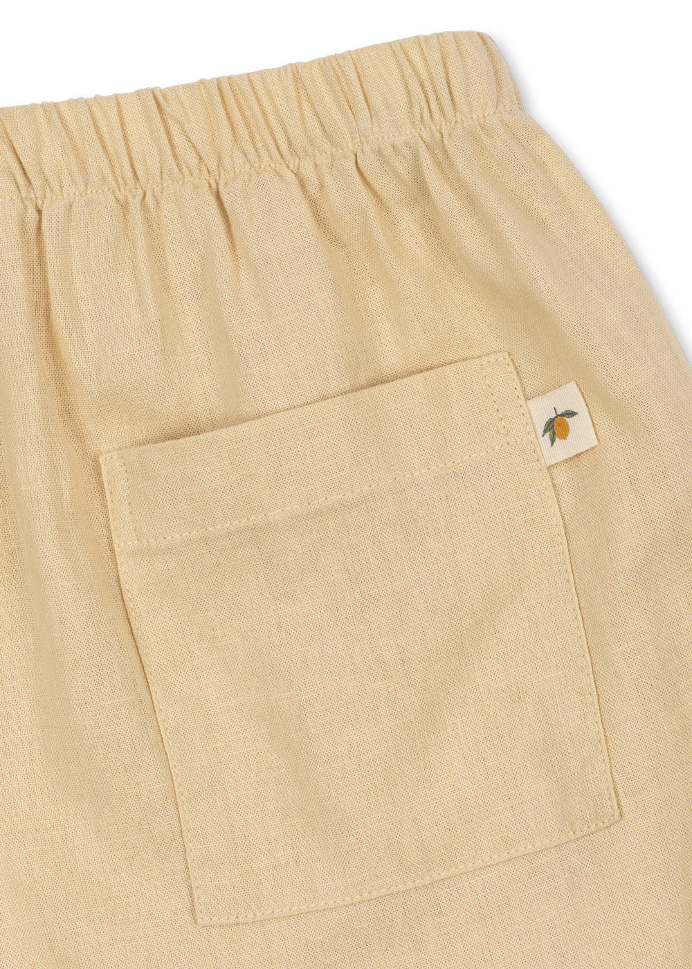 Konges Slojd - Franzen kurze Shorts aus Leinen in Buttermilk gelb
