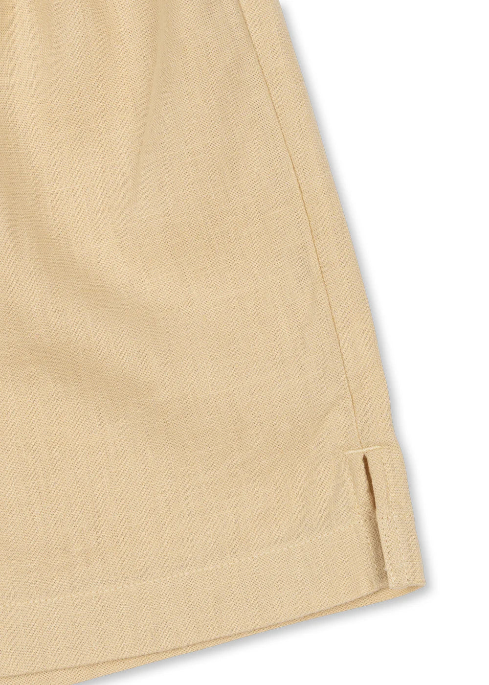 Konges Slojd - Franzen kurze Shorts aus Leinen in Buttermilk gelb