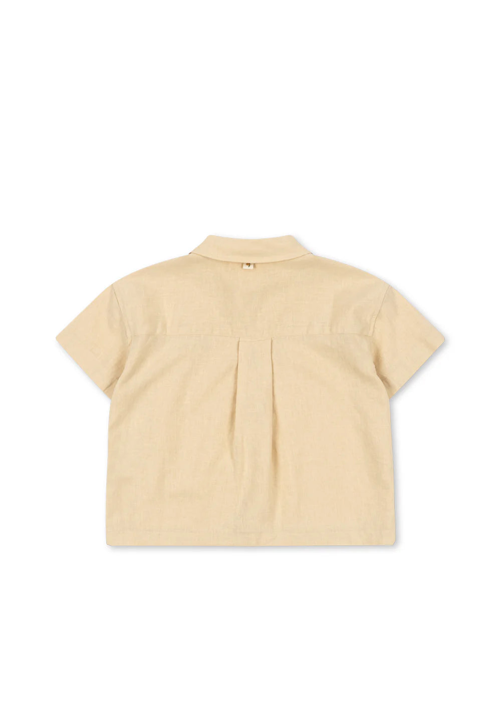 Konges Sløjd - Franzen Leinen Hemd Kurzarm in Buttermilk Gelb