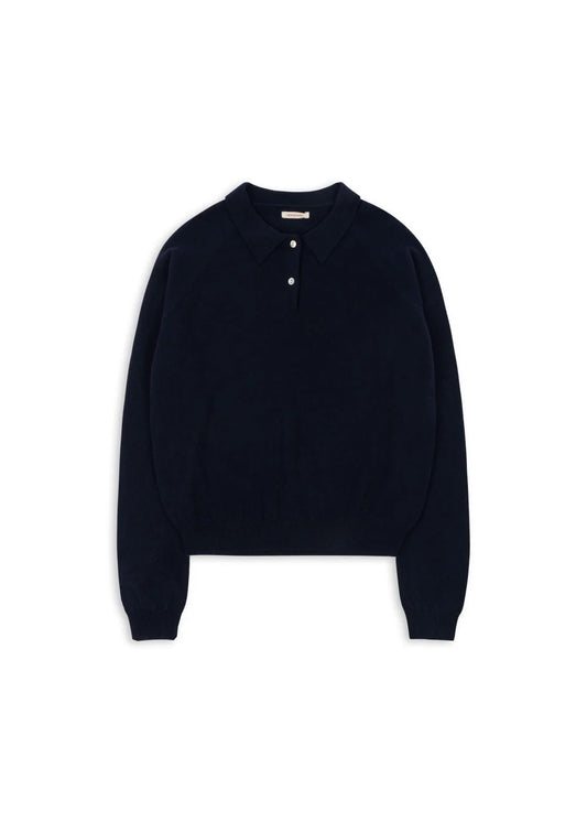 Konges Slojd - Basi Polo MOM Strickpullover in Dunkelblau