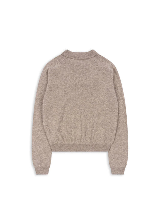 Konges Slojd - Basi Polo MOM Pullover aus 100 % Wolle in Beige