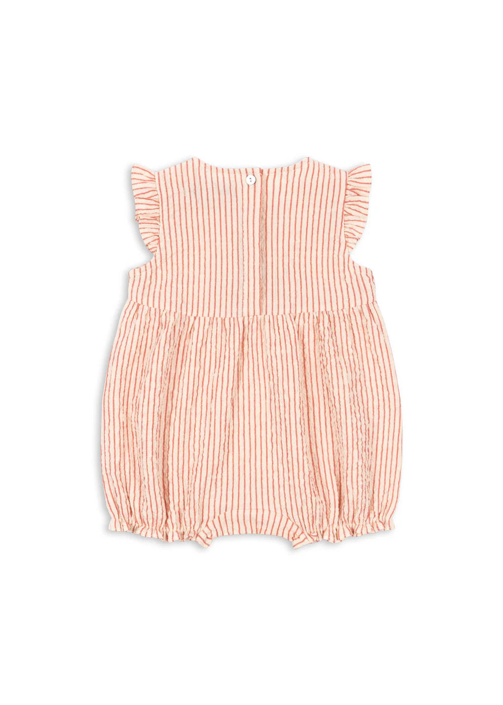 Konges Slojd - Ellie Overall Baby EInteiler kurz in gestreift mit Kirsche