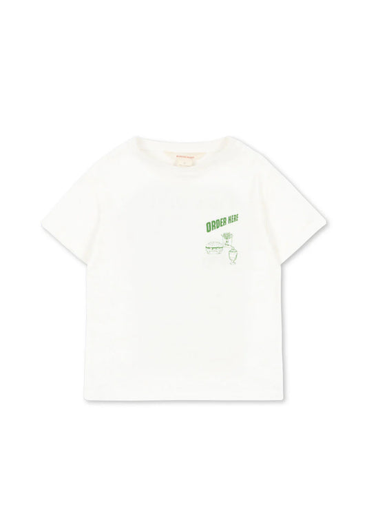 Konges Slojd - Era T-Shirt mit Druck Order here in Creme weiss mit Grün