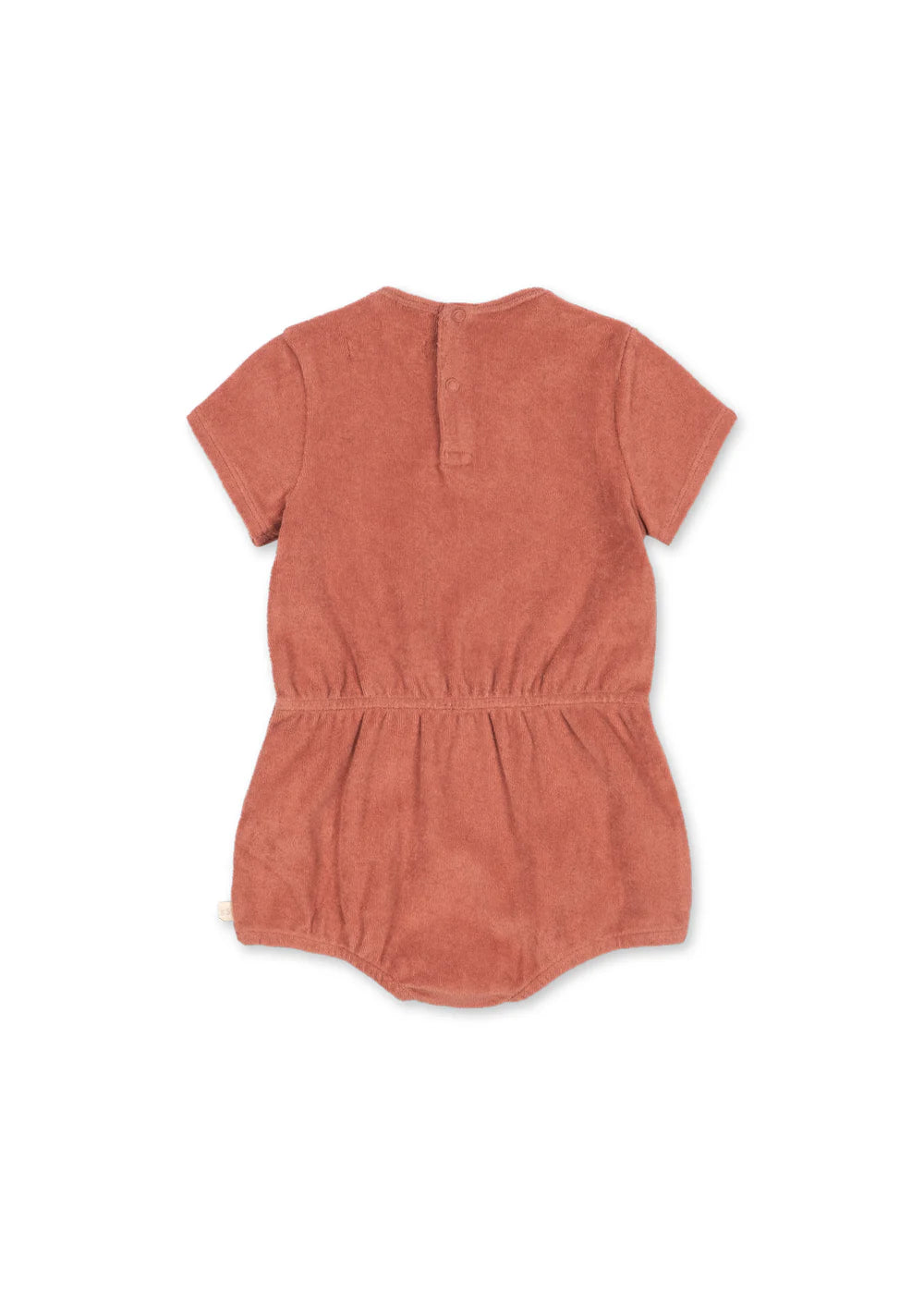 Konges Sløjd - Itty Romper / Baby Overall aus Frottee mit Kirsche in Rosa