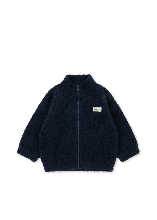 Konges Slojd - Jody Kinder Teddy Fleece Jacke in Navyblue