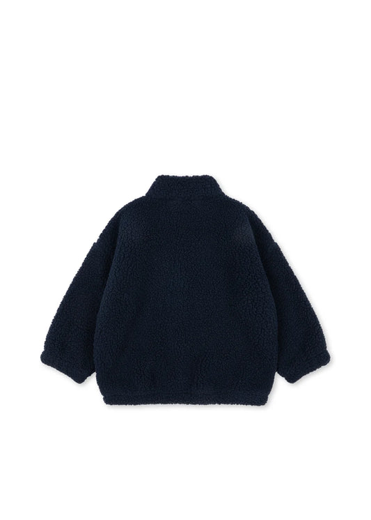 Konges Slojd - Jody Kinder Teddy Fleece Jacke in Navyblue