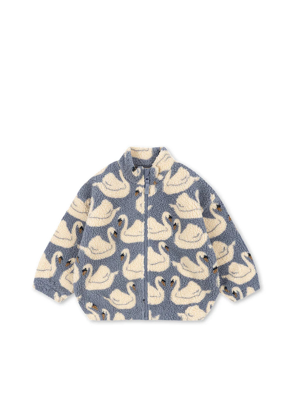 Konges Slojd - Jody Kinder Teddy Fleece Jacke mit Schwan PRE ORDER