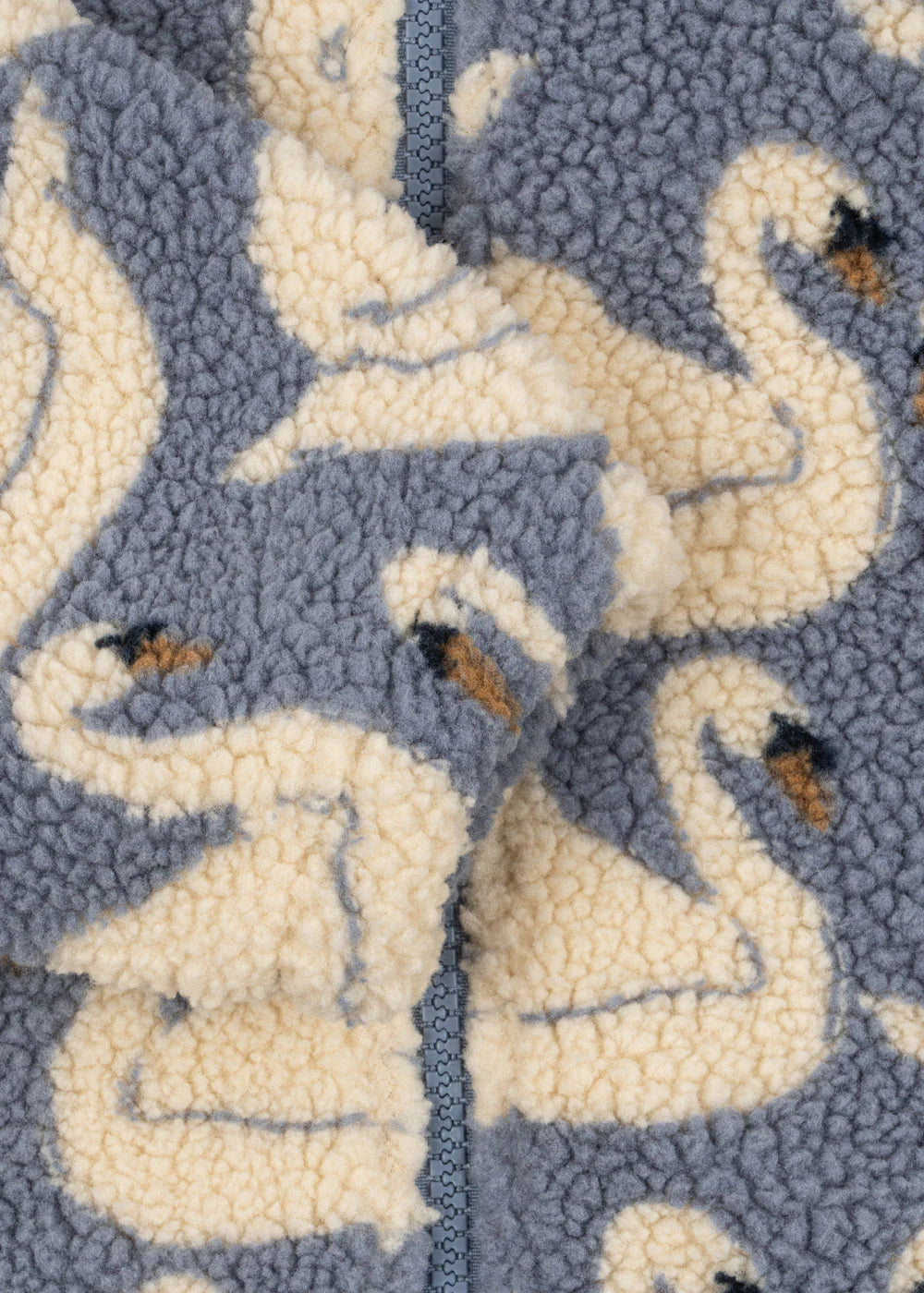 Konges Slojd - Jody Kinder Teddy Fleece Jacke mit Schwan PRE ORDER