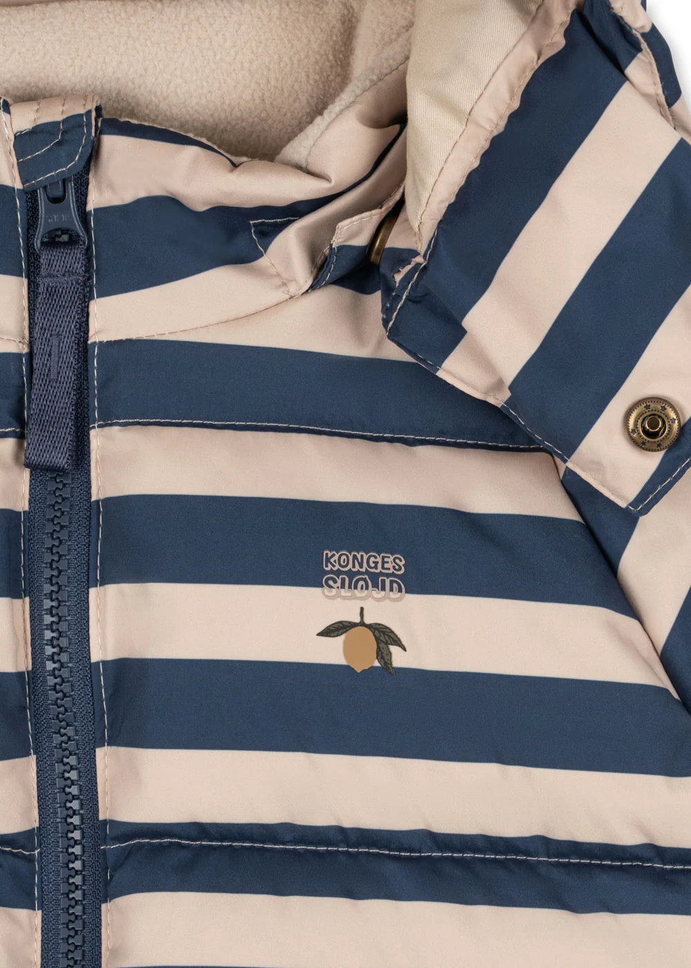 Konges Slojd - Nuka Kinder Daunenjacke in blau weiss gestreift