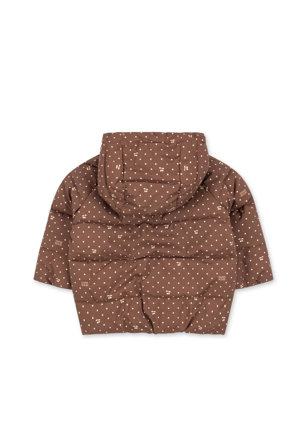 Konges Slojd - Nuka Kinder Daunenjacke braun / Creme mit Kirschen