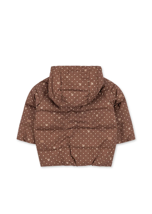 Konges Slojd - Nuka Kinder Daunenjacke braun / Creme mit Kirschen