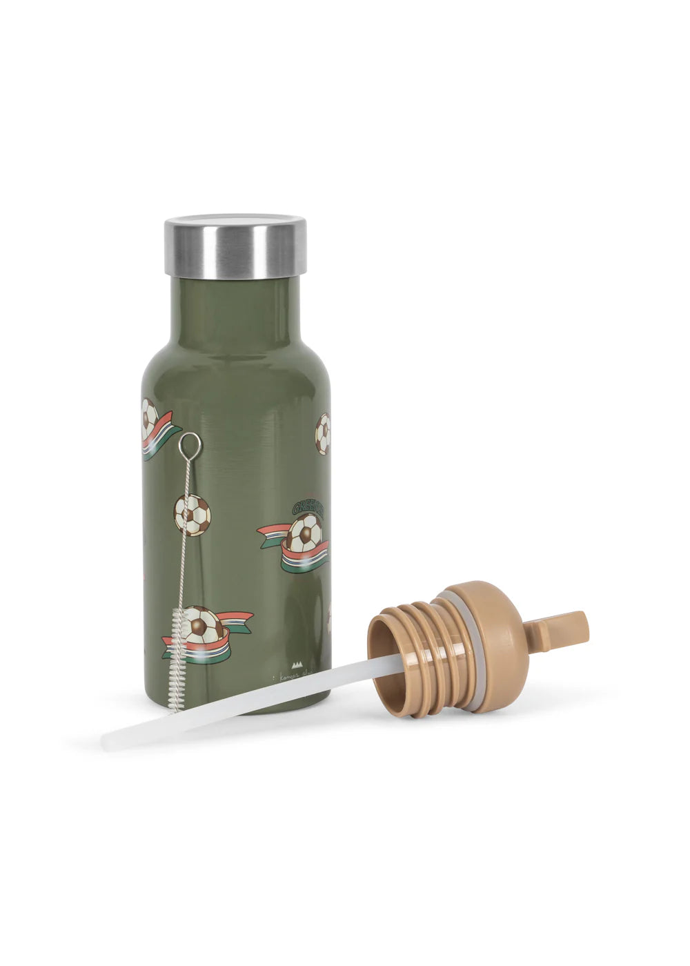 Konges Slojd - Kinder Thermoflasche  Fussball mit 2 Verschlüssen 350 ml