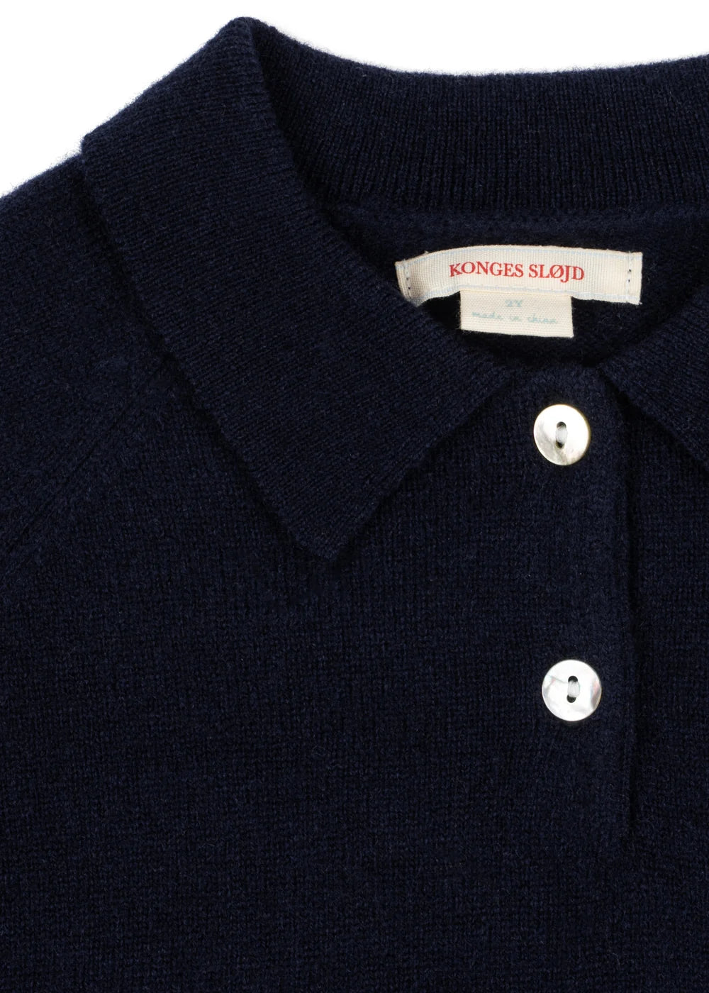Konges Slojd - Basi Kinder Polo Pullover aus 100 % Wolle in Dunkelblau