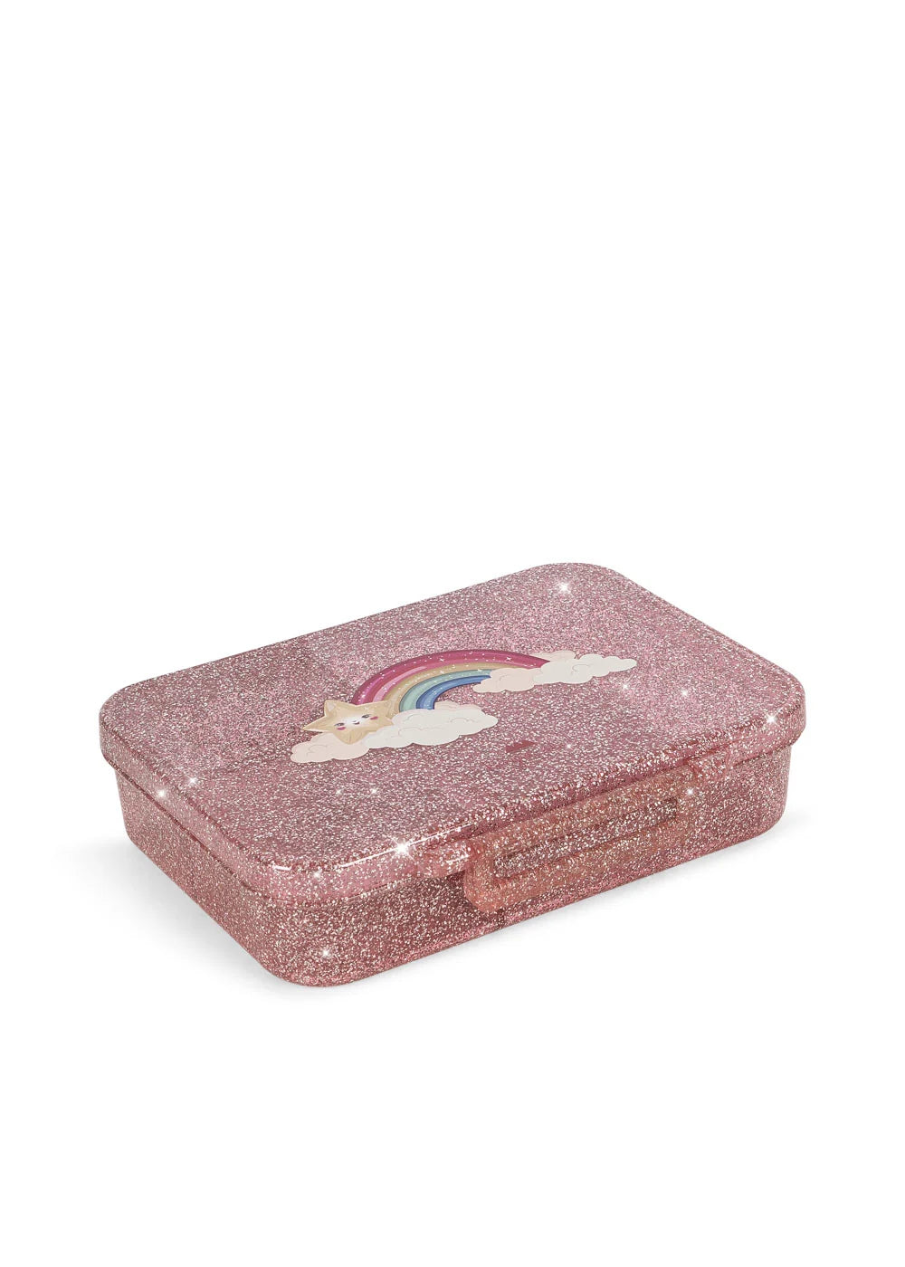 Konges Slojd - Kinder Bento Lunchbox Glitzer in Rosa Rainbow