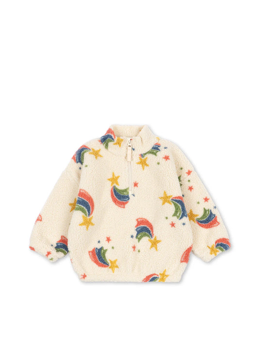 Konges Slojd - Jody Teddy Zip Pullover / Jacke in Bunt Rainbow