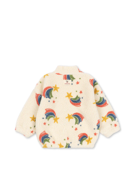 Konges Slojd - Jody Teddy Zip Pullover / Jacke in Bunt Rainbow