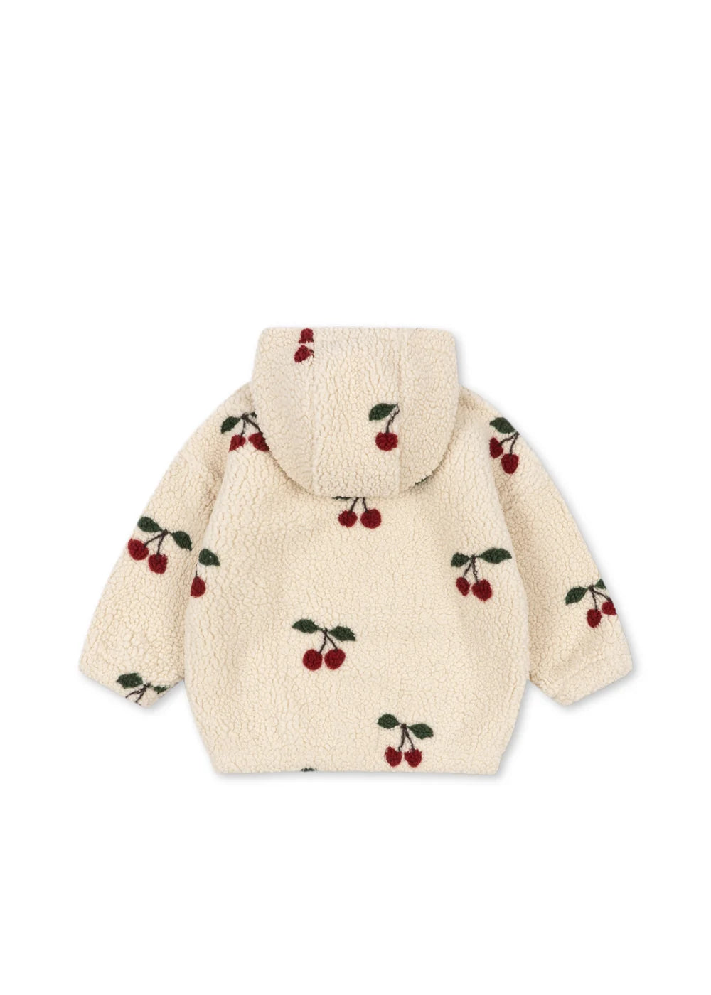 Konges Slojd -  Jody Teddy Kinder Jacke mit Kirschen und Kapuze