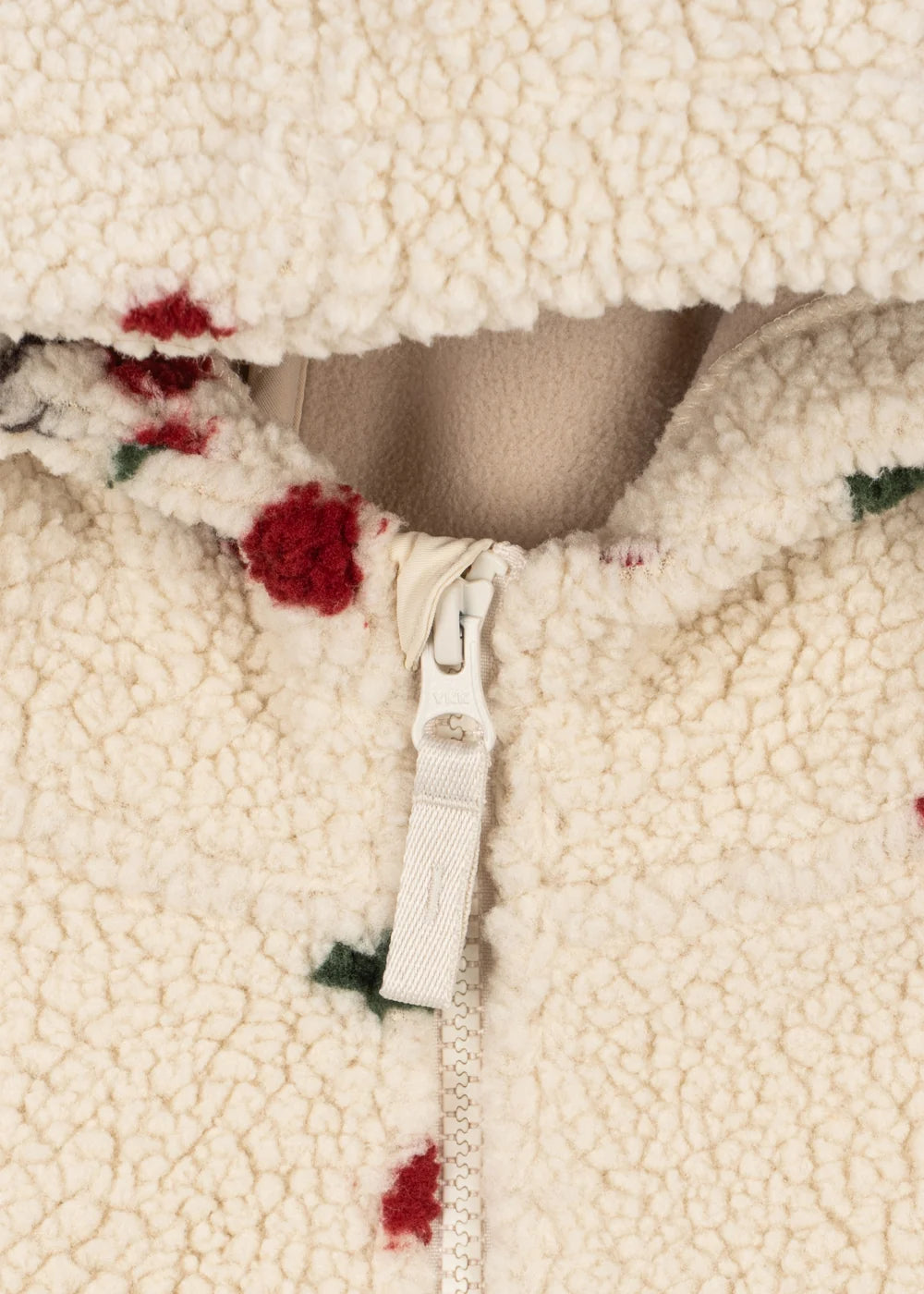 Konges Slojd -  Jody Teddy Kinder Jacke mit Kirschen und Kapuze
