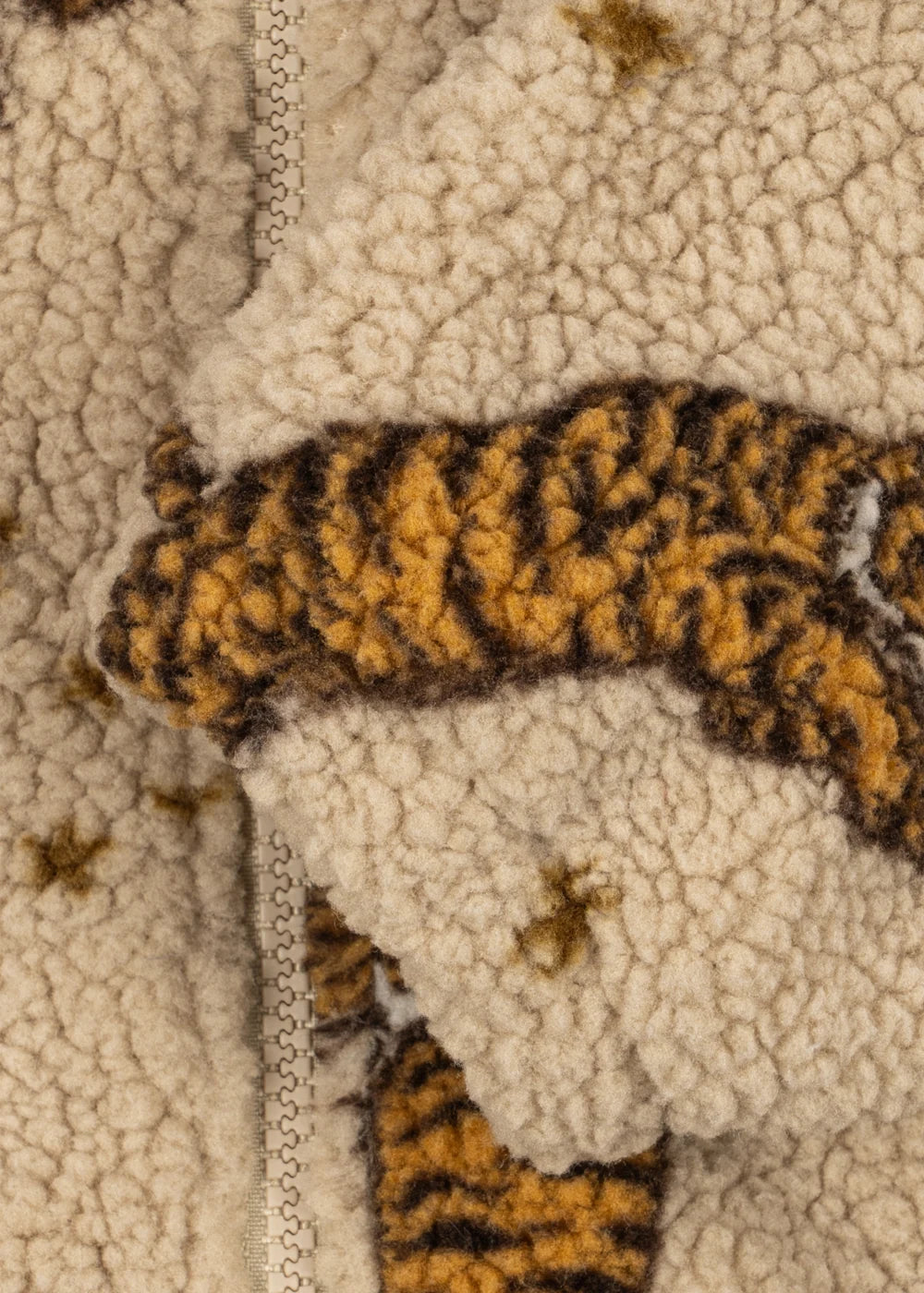 Konges Slojd -  Jody Teddy Kinder Jacke mit Tigern mit Kapuze