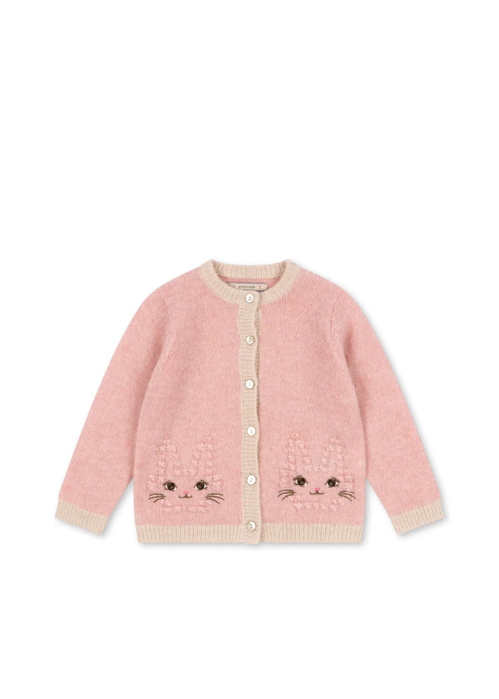 Konges Slojd - Kitty Kinder Strickjacke in Silber Pink aus Wolle