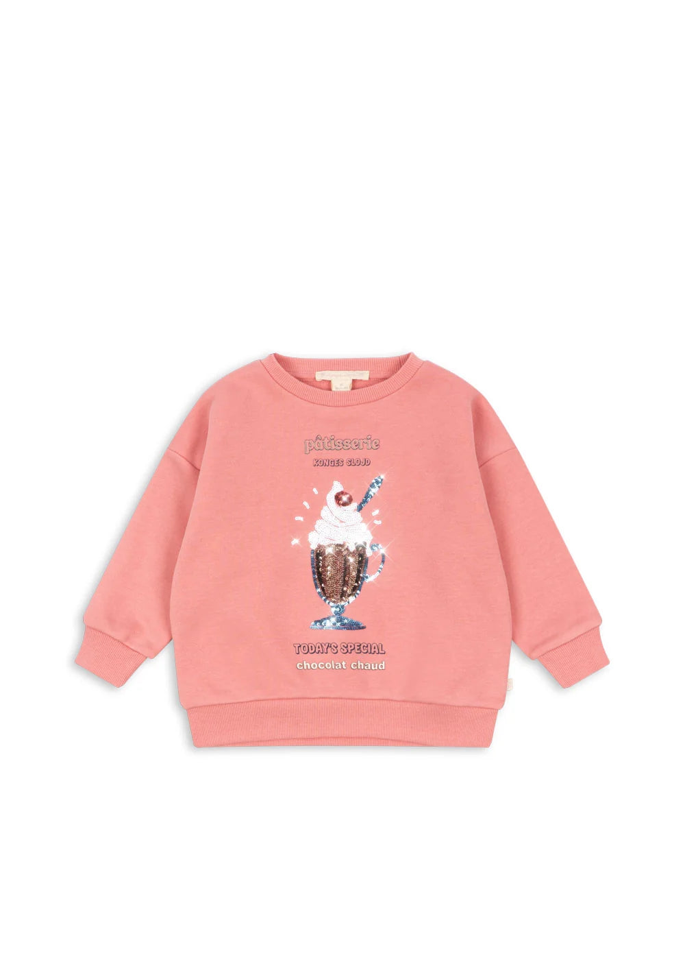 Konges Slojd - Lou Sequin Kinder Sweatshirt in Pink mit Pailetten
