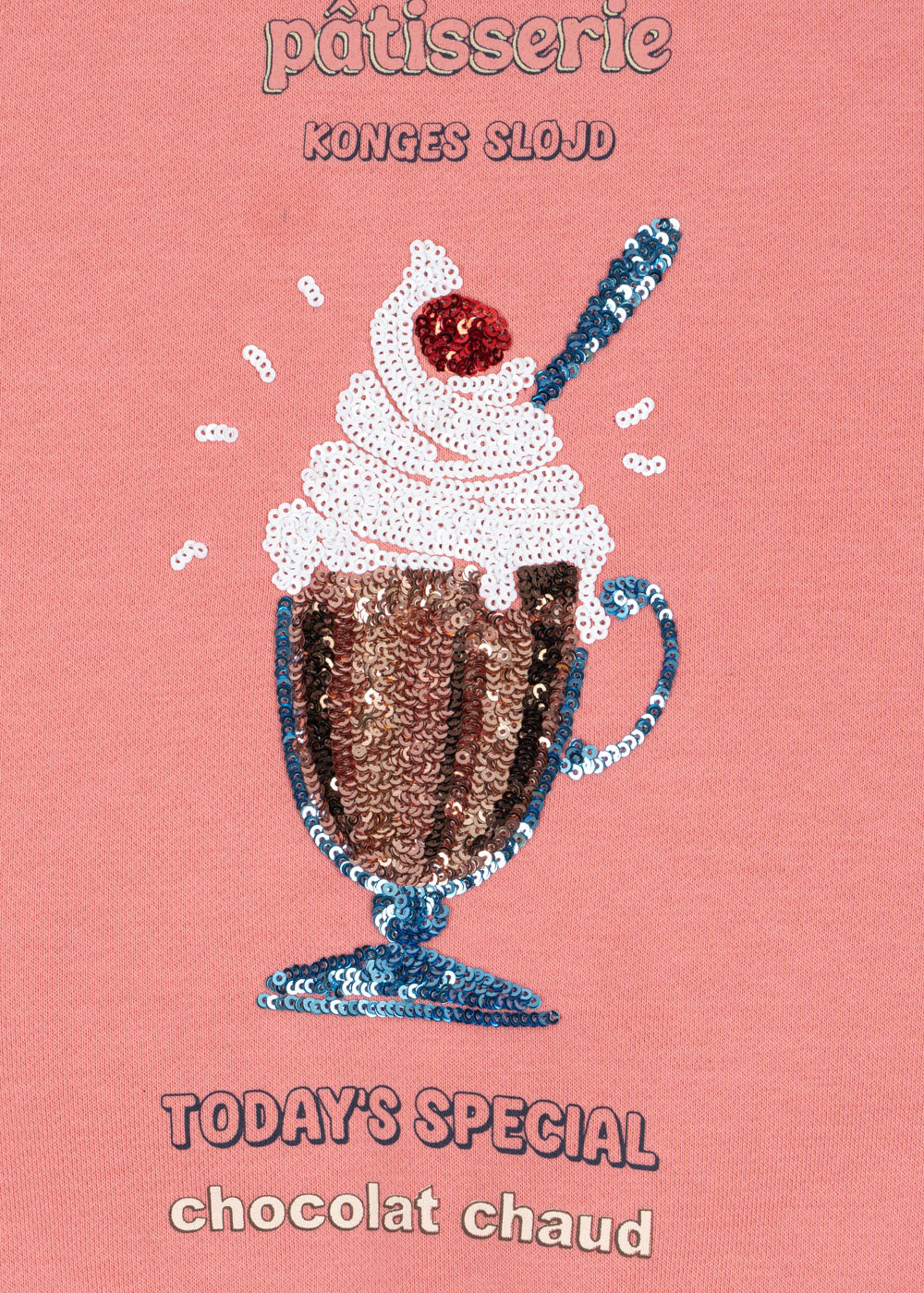 Konges Slojd - Lou Sequin Kinder Sweatshirt in Pink mit Pailetten