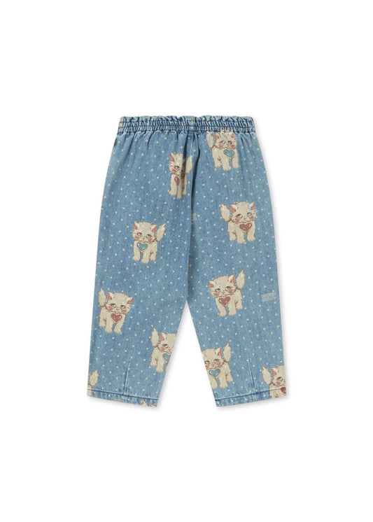 Konges Slojd - Magot Fill Kinder Jeans mit Katzenprint